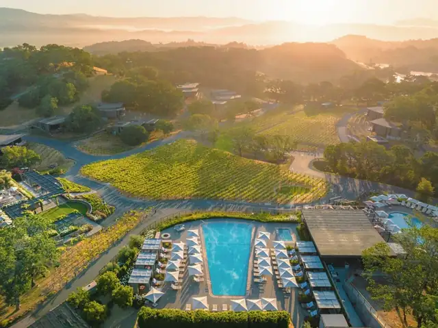Montage Healdsburg a Healdsburg, veduta generale del resort tra i vigneti